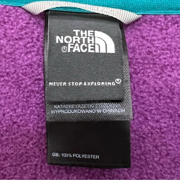 The North Face Women's Mezzaluna Full Zip Hoodie Purple And Teal Size Small - Picture 5 of 11